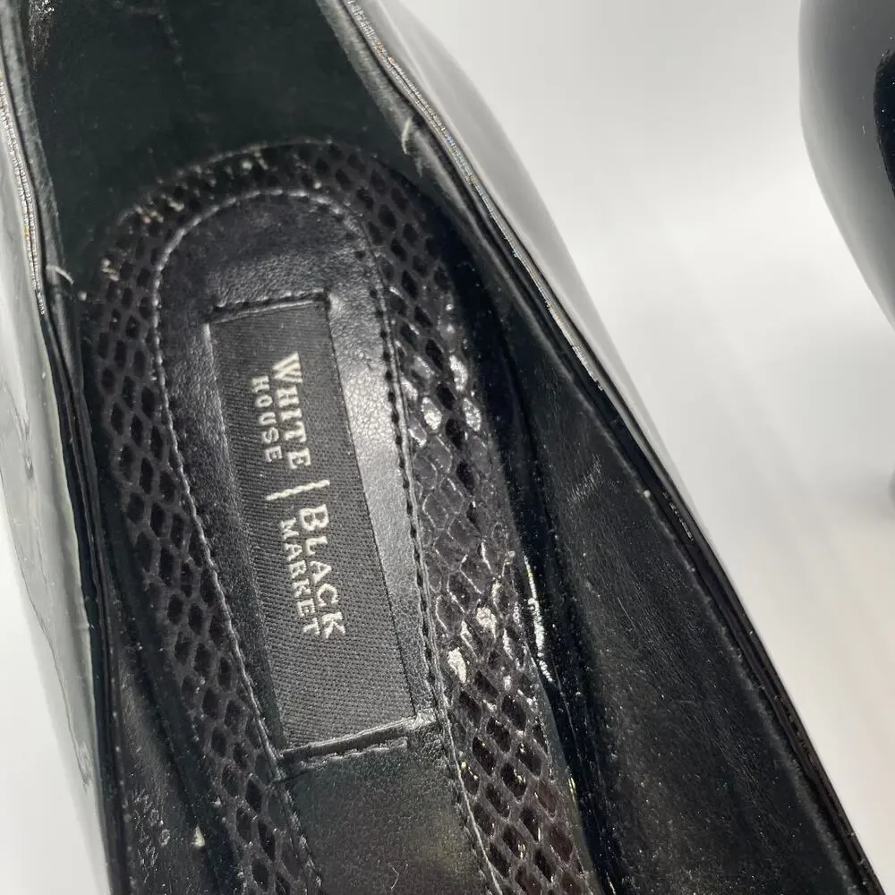 White House Black Market Patent‎ Leather Pump Heels Size 6.5